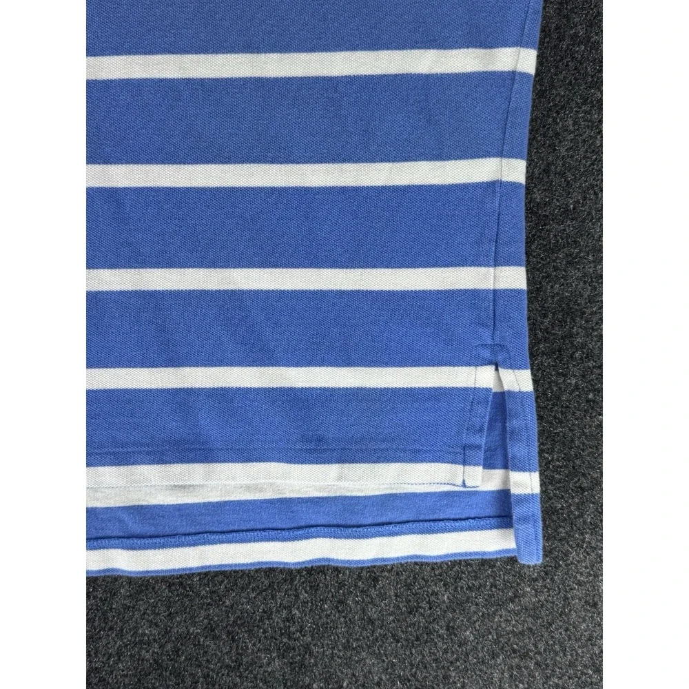 Polo Ralph Lauren Blue White Striped Polo Shirt Mens XL Cotton